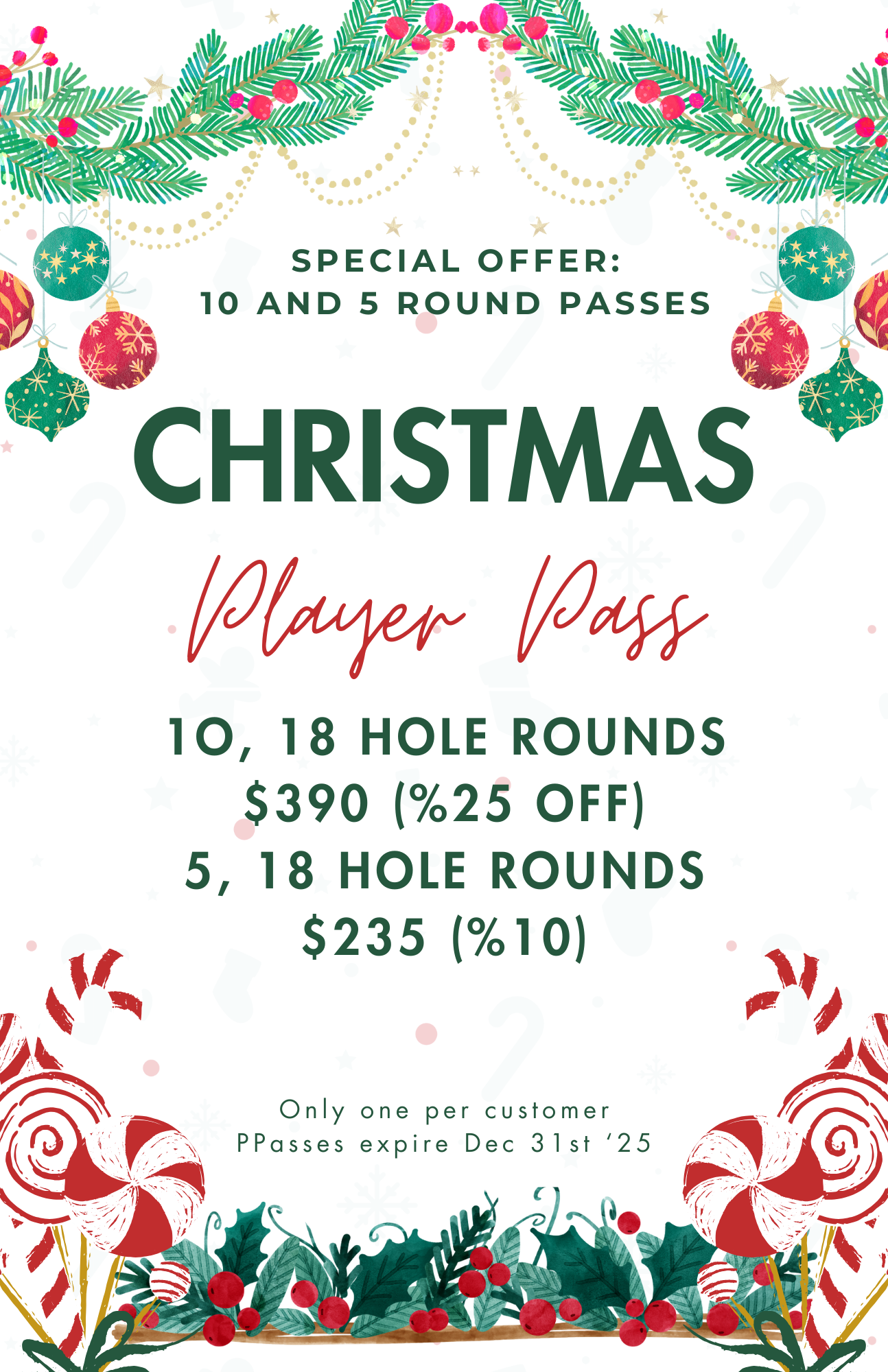 Red and Green Watercolor Christmas Sale (Flyer / Pop-Up)